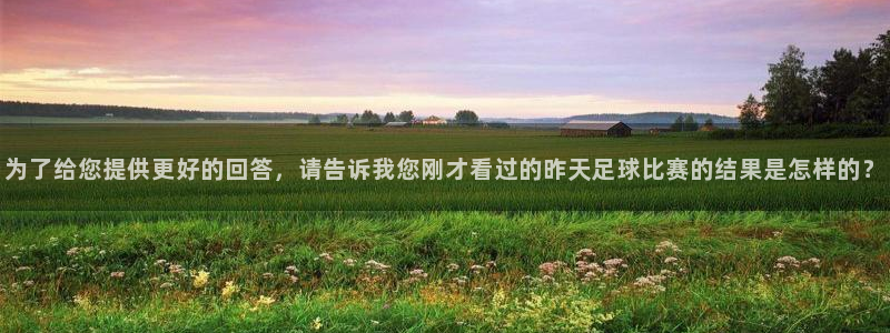 为了给您提供更好的回答,请告诉我您刚才看过的昨天足球比赛的结